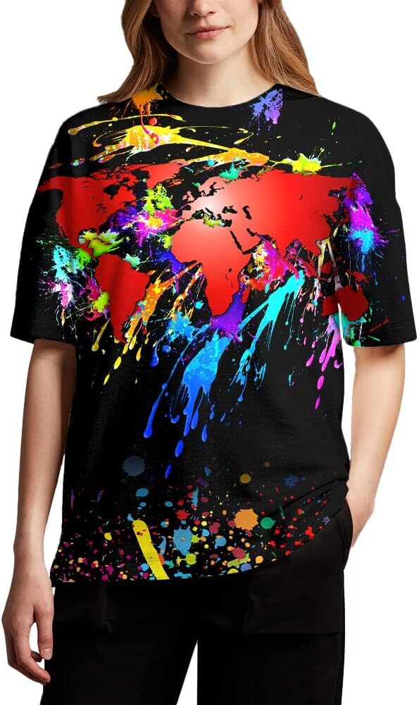 Mens T shirt Unisex Stylish 3D Printed Shirts cool Graphic T-Shirts Tops Tees for Men and Women tee Casual tops summer clothes Trendy patterns