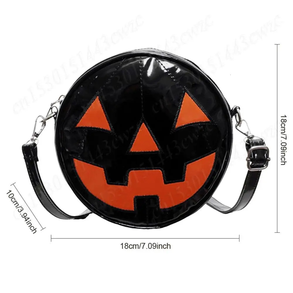Women Halloween Pumpkin Crossbody Bag PU Leather Fashion Pumpkin Satchel Bag Funny Creative Devil Shoulder Bag Halloween Bag 241025