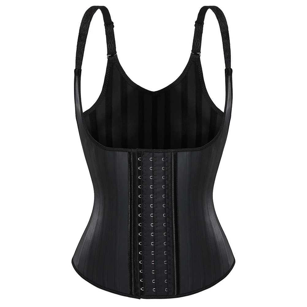 25 Steel Bones Adjustable Shoulder Straps Latex Vest Waist Trainer Fajas Colombianas Cincher ShapewearXJ241028