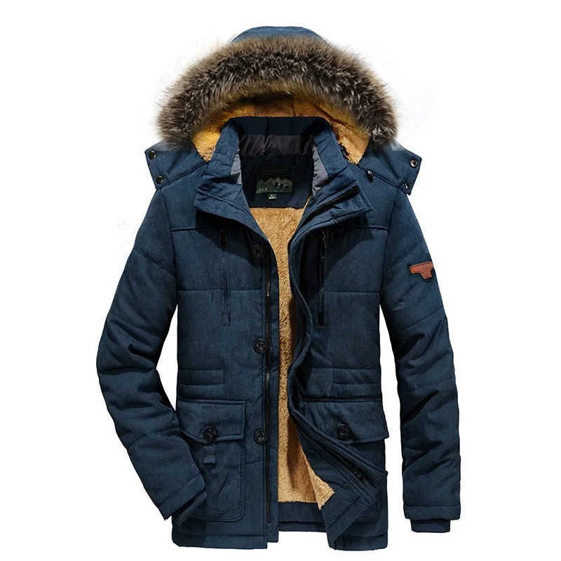 Good Quality Male Fit Winter Coats Multipocket Cargo JacketsMen Down Jackets Hooded Casual Long Warm Parkas Size 7XL 241024