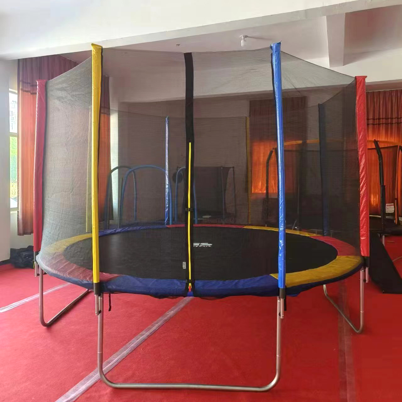 Indoor trampoline accessories can be customized color trampoline mesh