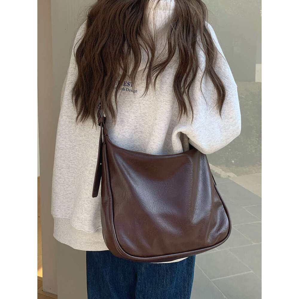 Girls Teenage With Pendant Crossbody Bag New Retro College Style Casual Solid Color Ultra Soft Washed bag