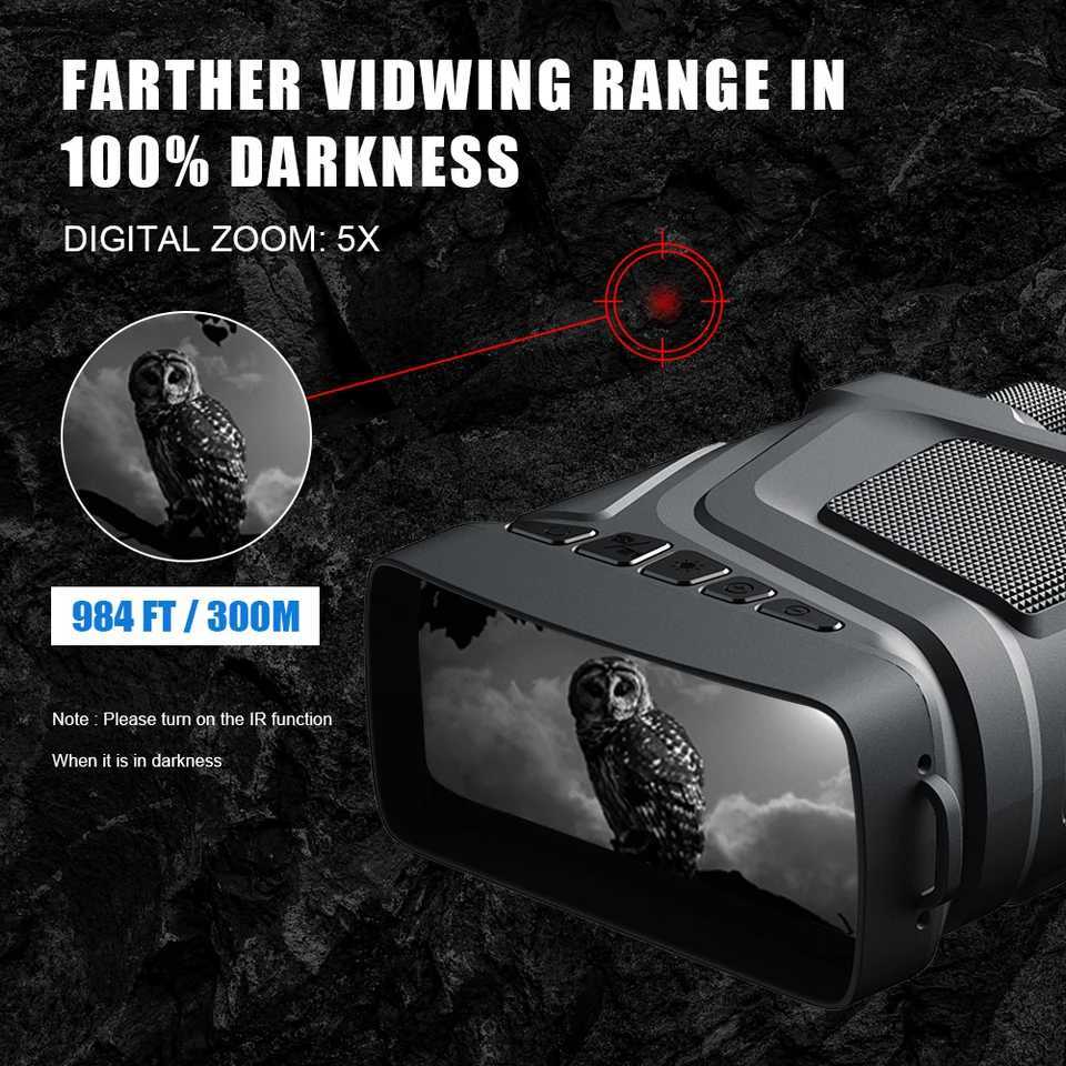 R12 2.5K UHD Infrared Tactical Telescope Camera Recorder Goggle 10X Zoom Digital Night Vision Binoculars for Hunting CampingXJ241028