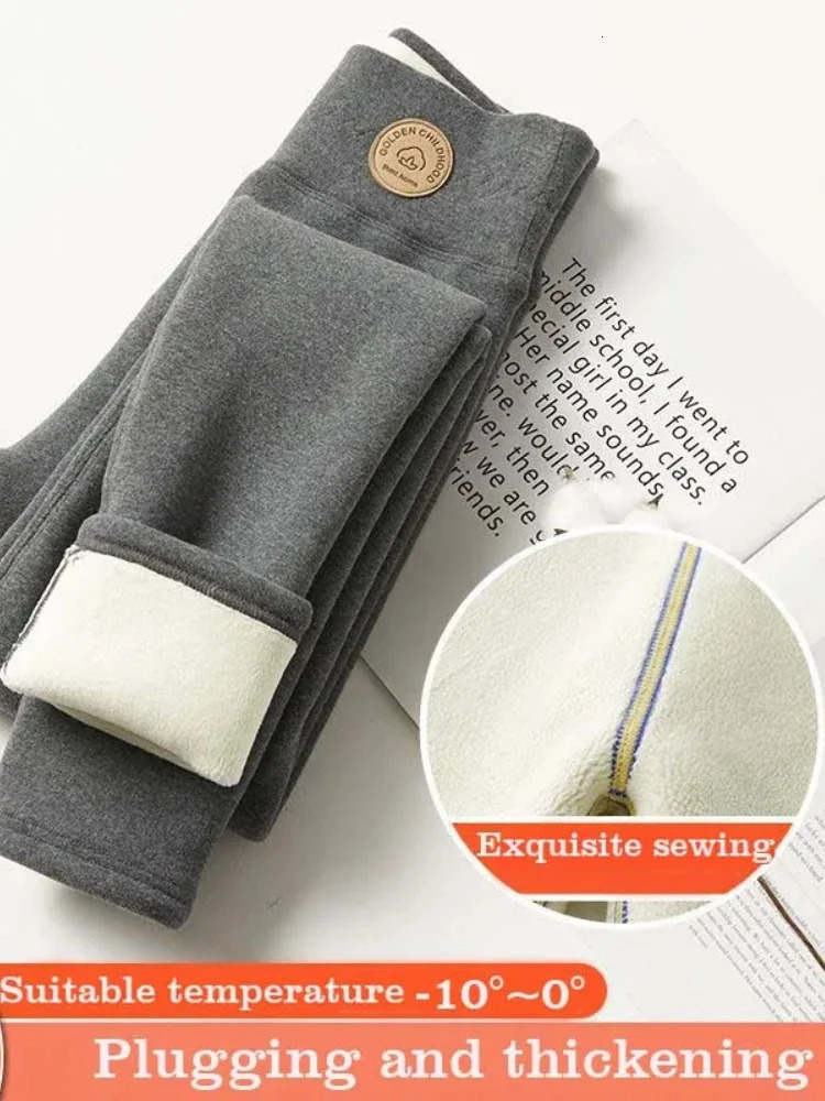 Womens long legs winter wool cotton tight fitting high waist pants black gray tight fitting warm velvet long legs 241028