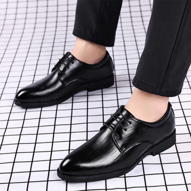 Men Dress Shoes Multi Style Leather Shoes Mens Casual Shoes Business Dress Shoes Pointed Lace Up Wedding Dressing Shoes 241009