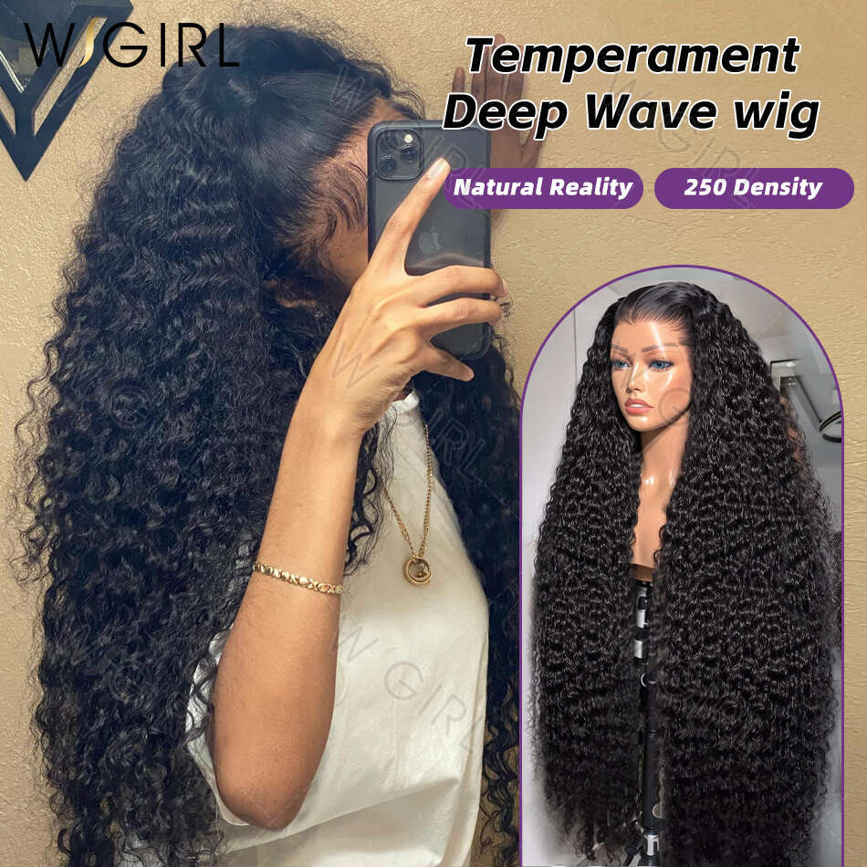 Loose Deep Wave Lace Frontal Wigs Brazilian Inch Curly Water x HD Front Wig Closure For Women