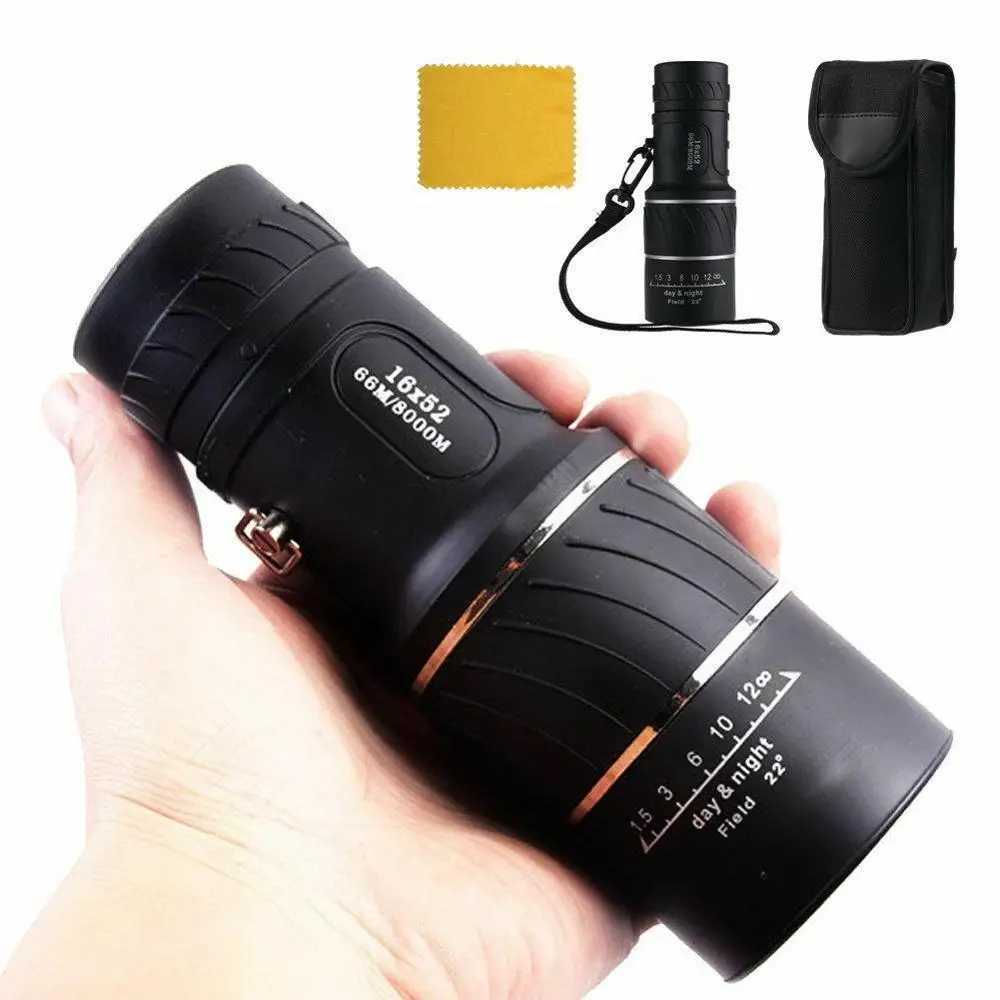 16x52 Telescope Day Night Vision HD OPTICS BAK4 Night Vision full optical Monocular Telescope Outdoor Sports TelescopeXJ241028