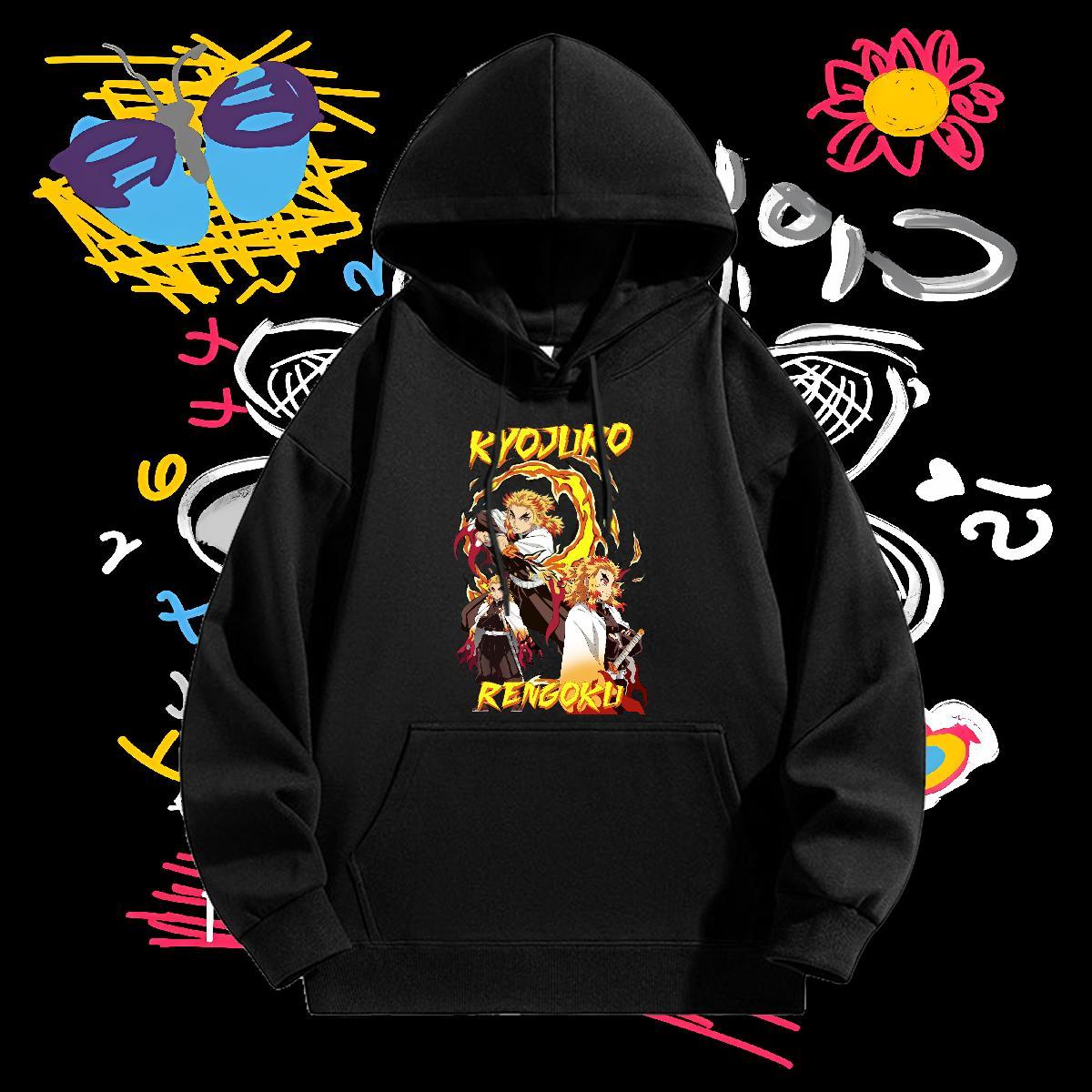 Casual New Man Hoodie Hooded Collar Free Shipping Couples Hoodie Custom Cartoon Top Hoodie Anime Printing Street Warm Fleece