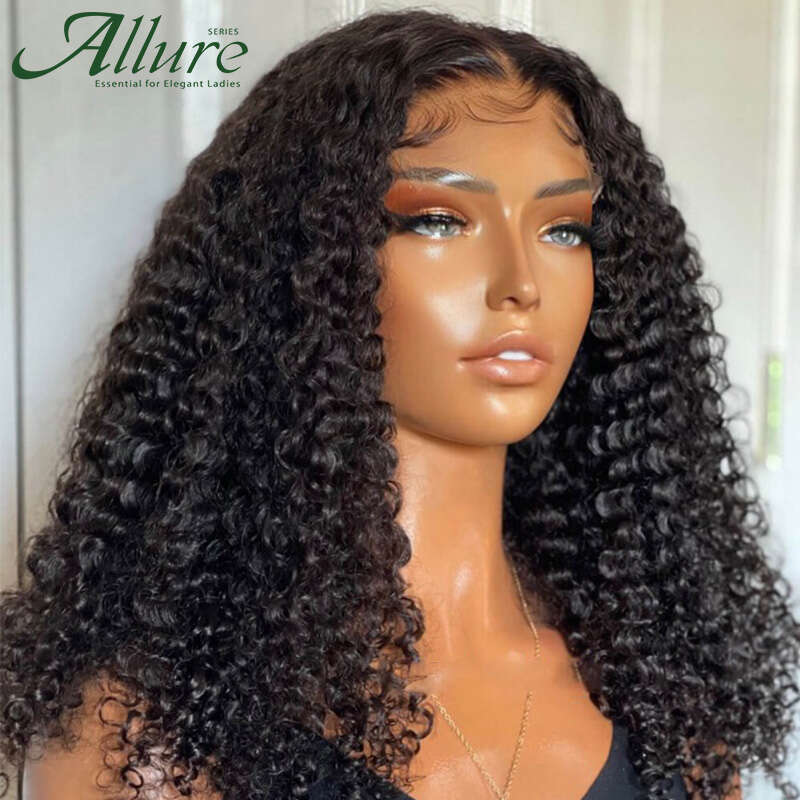 Deep Wave Lace Front Wig Human Hair Wigs For Black Women Curly Brazilian Remy Glueless Water Part Allure