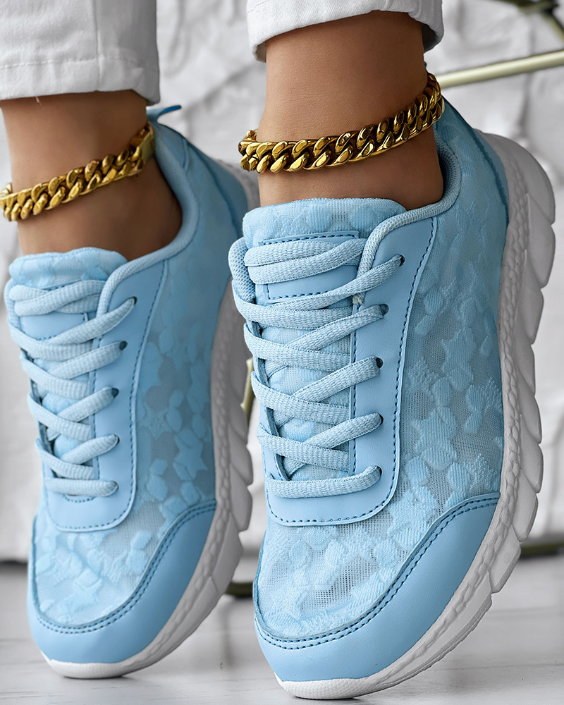 Spot LZT8157 fashionable and versatile spring and summer styles, breathable, lightweight, casual sports women's shoes, soft soled, comfortable ru
