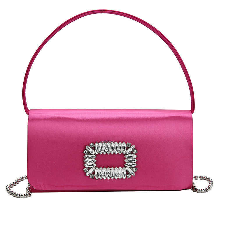 CMM Candy Colored Small Bag New Korean Version Fashion and Personalized Rhinestone Hand Held Womens Chain Crossbody Small Square Bag Pu