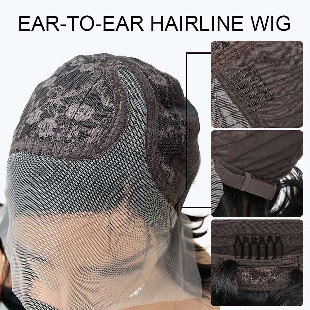 Afro Kinky Curly Lace Front Wig Natural Color Bob Human Hair Hairline X Density Short Wigs