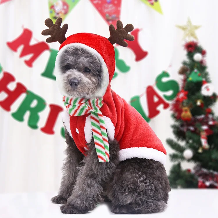 Dog Warm Jumpsuits Winter Fleece Pet Overalls for Small Medium Dogs Cats Clothes Puppy Pamas Christmas Teddy Outfit Free shipping