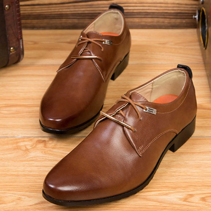 Men Dress Shoes New Business Dress Mens British Leather Shoes Lace Up Casual Shoes Trendy Men Shoes 241009