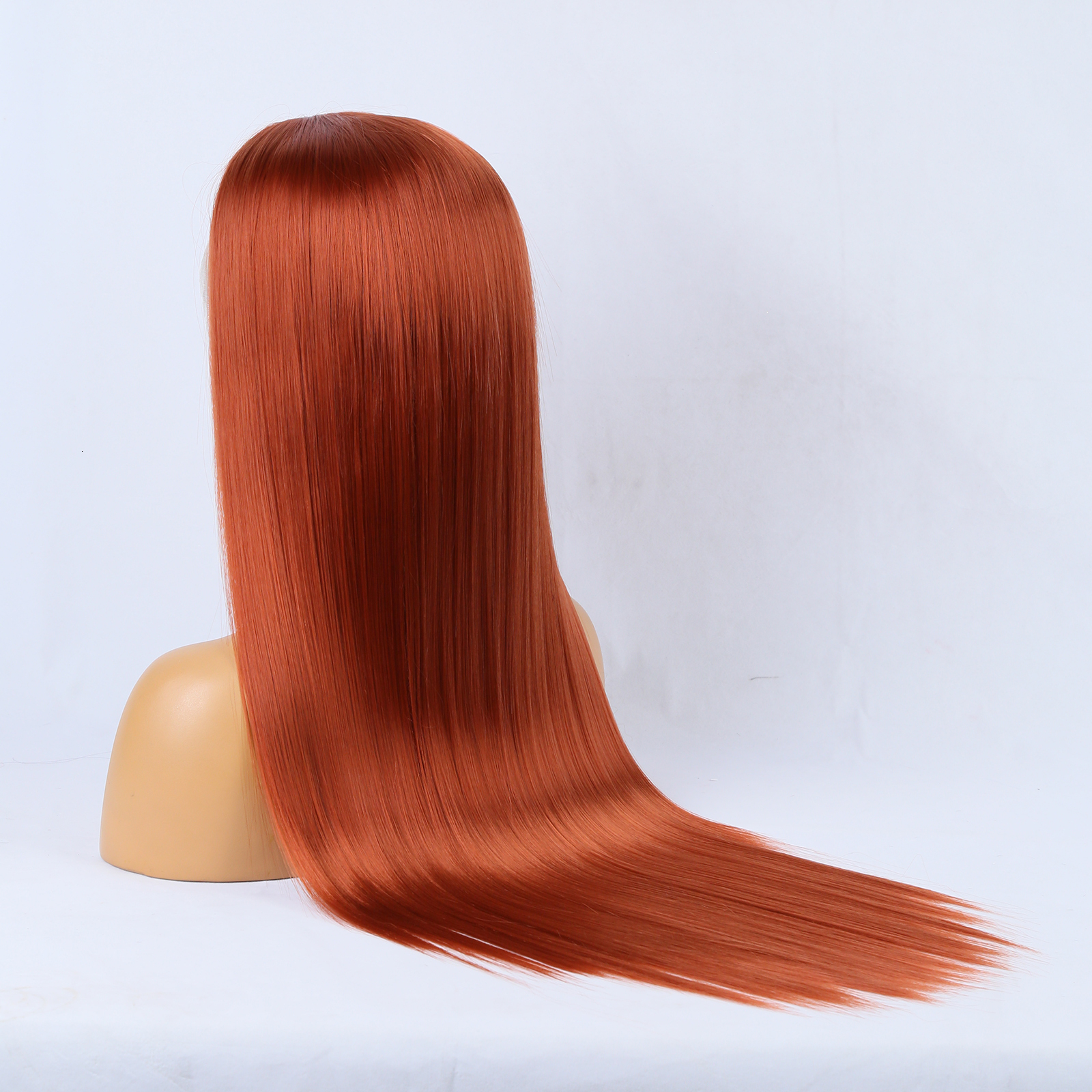 RDY Copper Red Silky Straight Synthetic Lace Front Wig Glueless Natural Haire Reddish Brown Frontal Hair Wigs for Women Daily