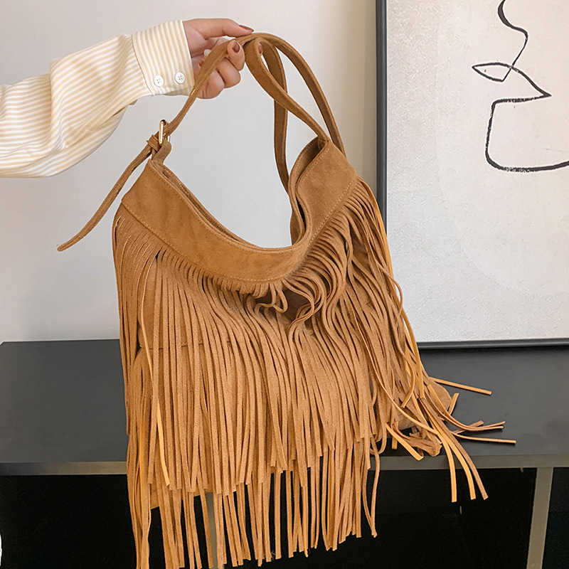 CMM Bag New Korean Fashion Tassel Shoulder Bag Instagram Large Capacity Crossbody Matte Bag for Women