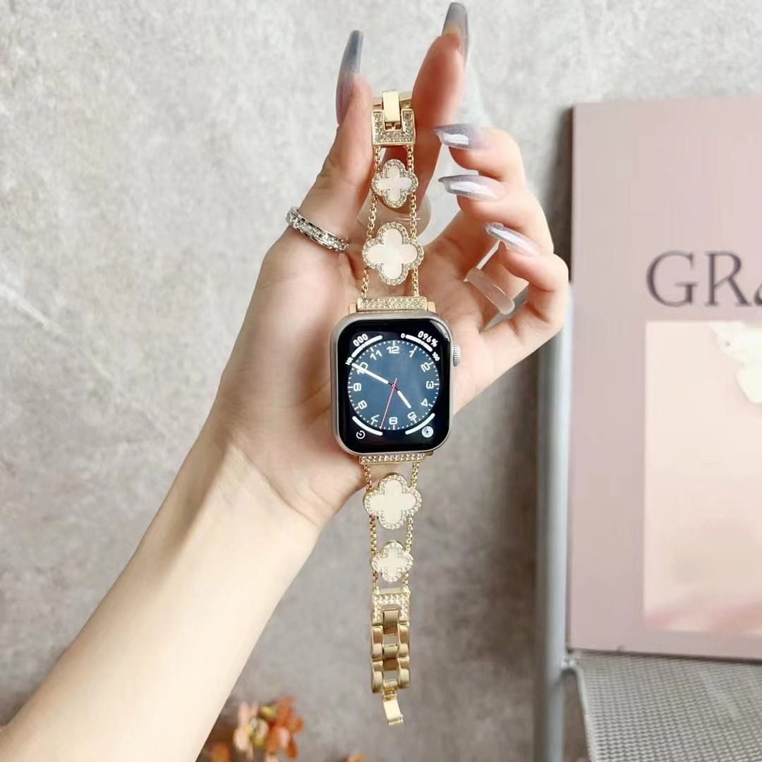 Metal Dia Straps for Apple Watch Bands 49mm 45mm 38mm 40mm 42mm 44mm Women Bling Slim Glitter iwatch Series Ultra 9 8 7 6 5 4 3 SE free shipping