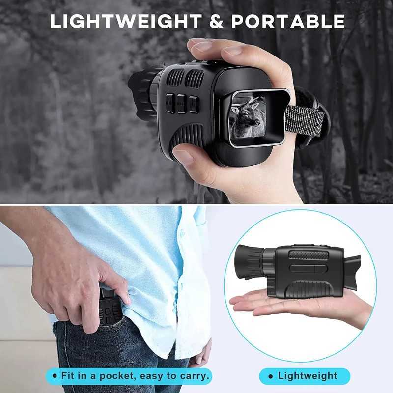 Monocular Night Vision Device 1080P HD Infrared 5x Digital Zoom Hunting Telescope Outdoor Day Night Dual Use 100% Darkness 300mXJ241028
