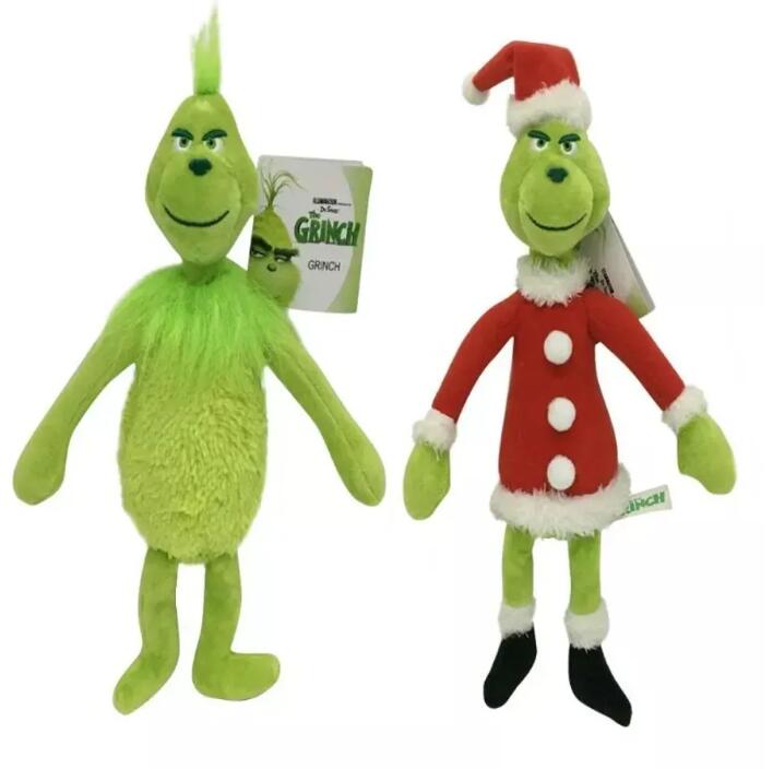 1Pc Stock Stole Plush Toys Green Grinch Toy Max Dog Doll Soft Stuffed Cartoon Animal Peluche For Kids Christmas Gifts 1028