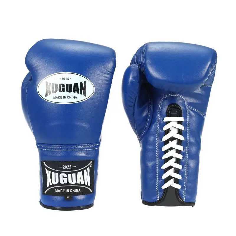 6/8/10/12/14 oz boxing gloves high-quality PU rope MMA Muay Thai training gloves adult Sanda fighting boxing training equipmentXJ250422