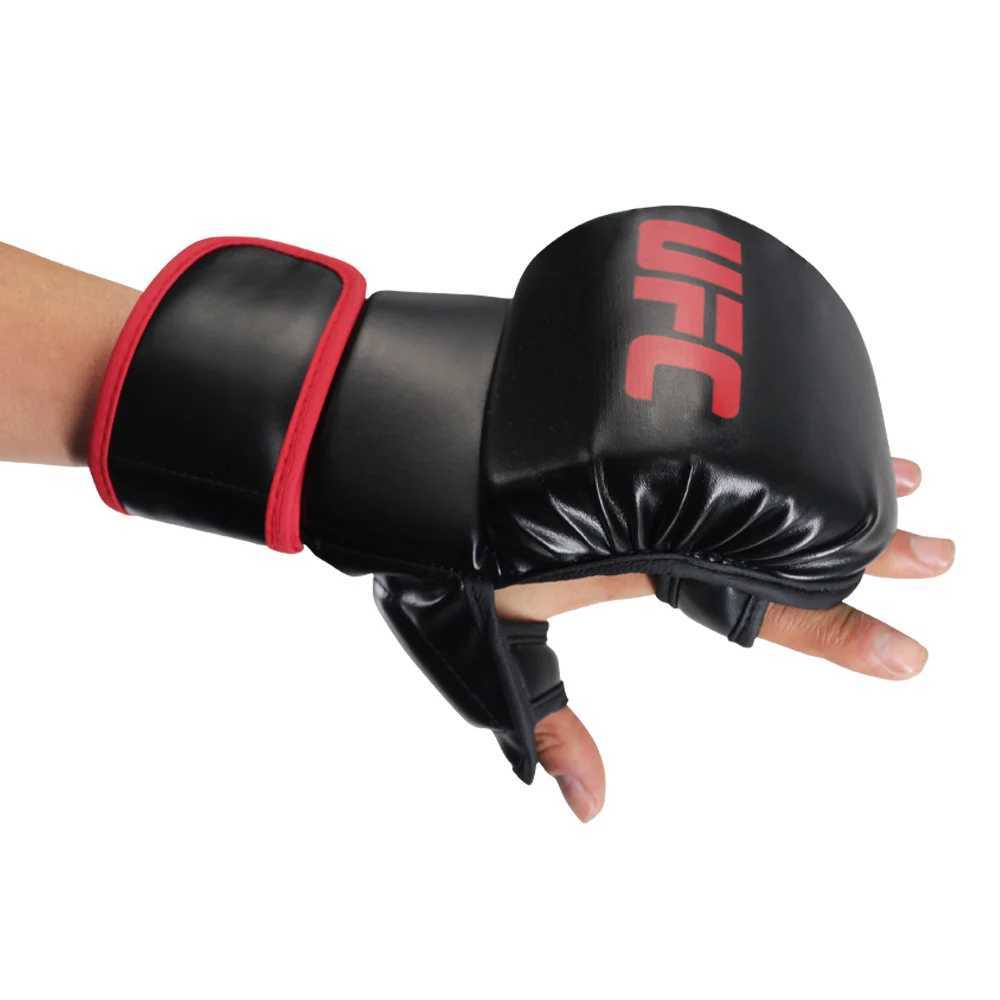 MMA fight Black training Boxing gloves MMA Tiger Muay Thai gloves muay thai boxing fight glove Sanda pads box mma boxers glovesXJ241028
