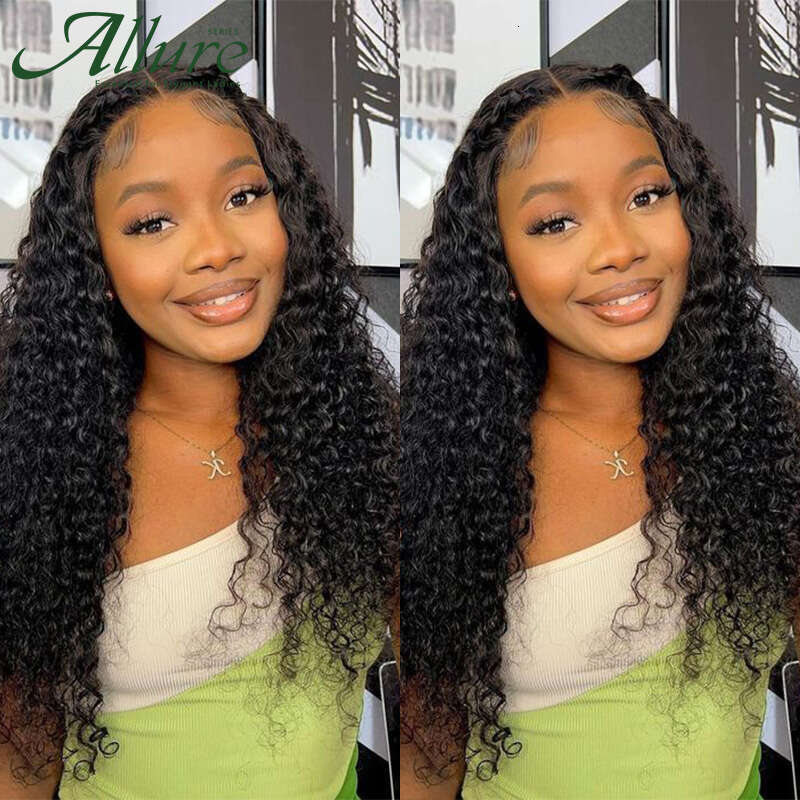 Deep Wave Lace Front Wig Human Hair Wigs For Black Women Curly Brazilian Remy Glueless Water Part Allure