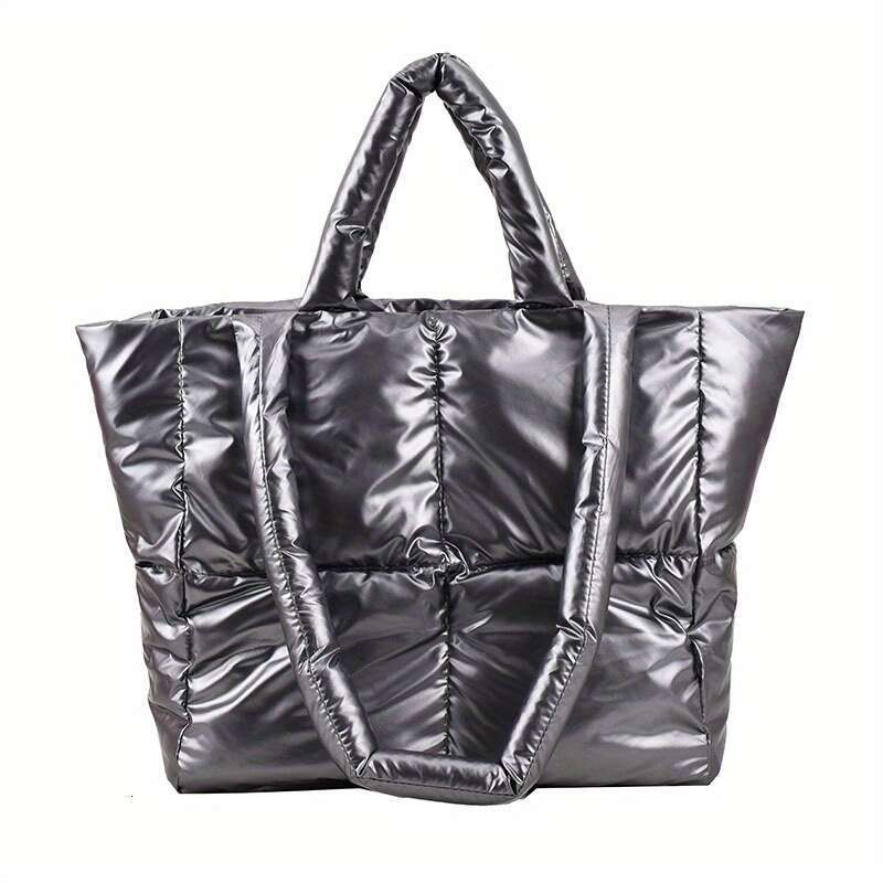 Puffer Large Capacity Tote Stylish Soft Quilted Hand Bag, Women's Fashion Ever Day Shoulder Bag & Purse - view 5