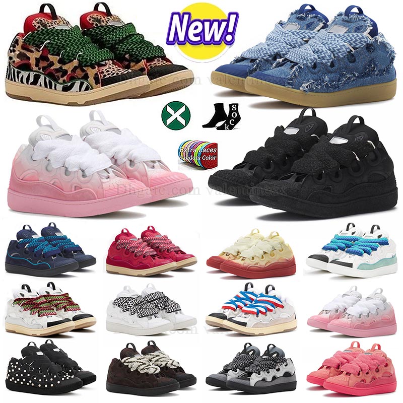 Leather Curb sneakers casual shoes Extraordinary Emed Calfskin Rubber Nappa Platform black curbs plate-forme sneaker mens trainers big size us12 chaussure scarpe