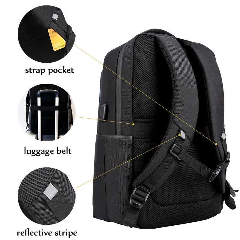 Waterproof Men Laptop Backpack Usb Charge School Bags Backpacks for Large Capacity Casual Male Travel Bag Mochila Schoolbag Sac 241028