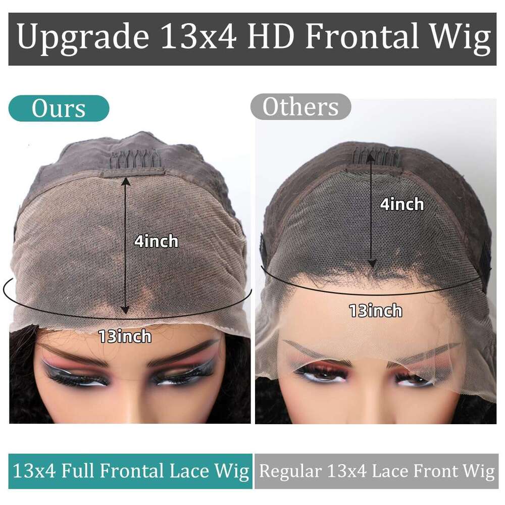 inches density curly hd transparent lace frontal human hair wigs for woman x Lace Frontal Human Hair pre cut