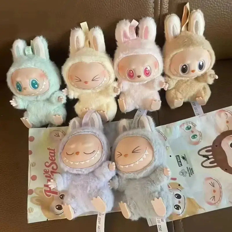 Free shipping mart 20 Labubu The Monsters Sit And Party Vinyl Blind Box HeartBeating aron Children Pendant Decoration Birthday Gifts