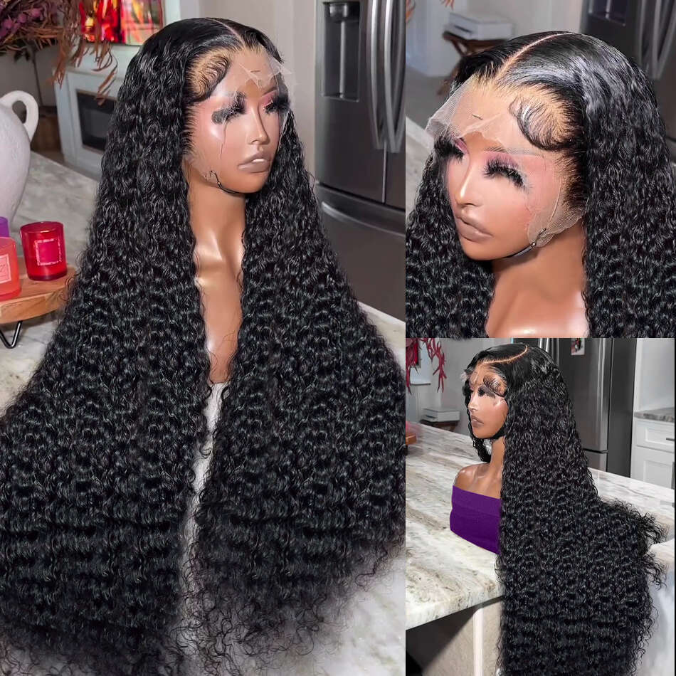 Loose Deep Wave Lace Frontal Wigs Brazilian Inch Curly Water x HD Front Wig Closure For Women