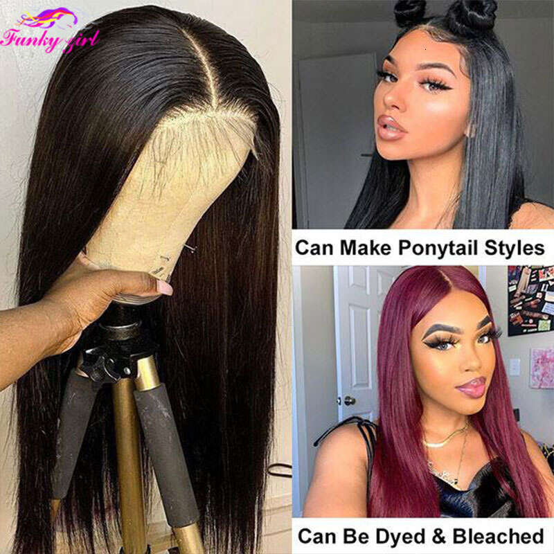 X Lace Frontal Human Hair Wig straight Wigs Brazilian Straight Front For Women Closure Cheap