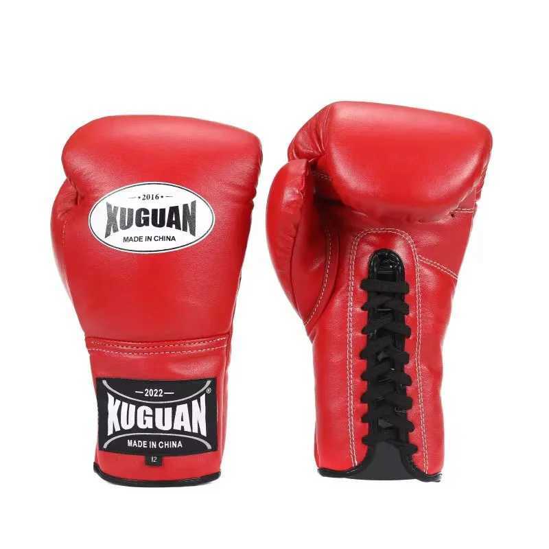 6/8/10/12/14 oz boxing gloves high-quality PU rope MMA Muay Thai training gloves adult Sanda fighting boxing training equipmentXJ250422