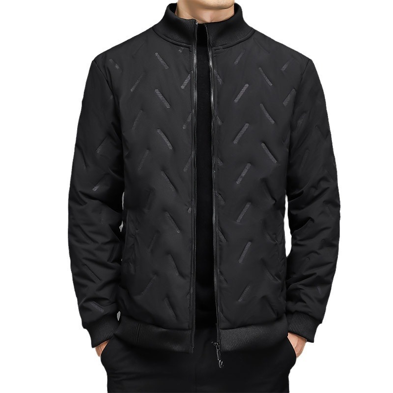 2024 New Designer Lamb Men's Winter Wool Thick Clothes Warm Loose Stand up Collar Jacket Dad's Cotton Jacket