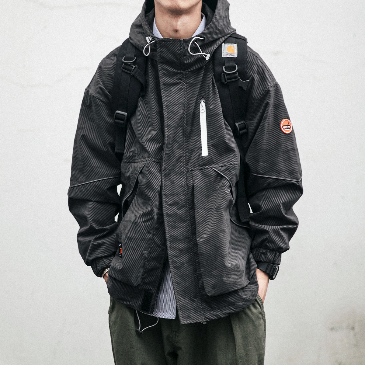 Spring Autumn High Quality Streetwear Hooded Cargo Jacket Men Clothing Military Tactical Camouflage Coat Haruku Fashion Hoodie