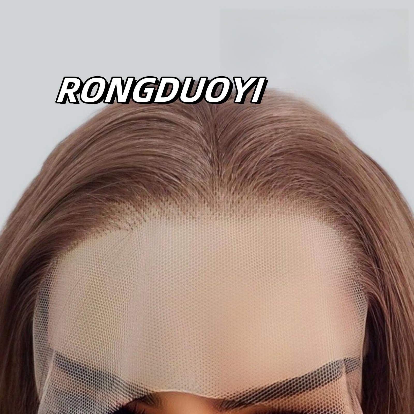 Deep Wave Synthetic Front Wig Glueless Brunette Long Curly Light Brown Colored Hair Lace Frontal Wigs for Women