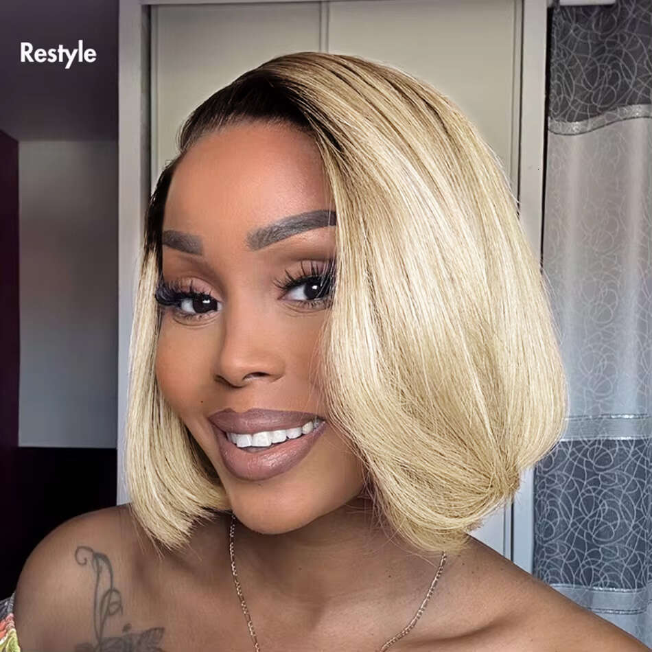 Sophianna Put On Go Blunt Cut Straight Bob Wigs Minimalist HD Lace Frontal Wig Glueless Human Hair Ready To Wear C Part