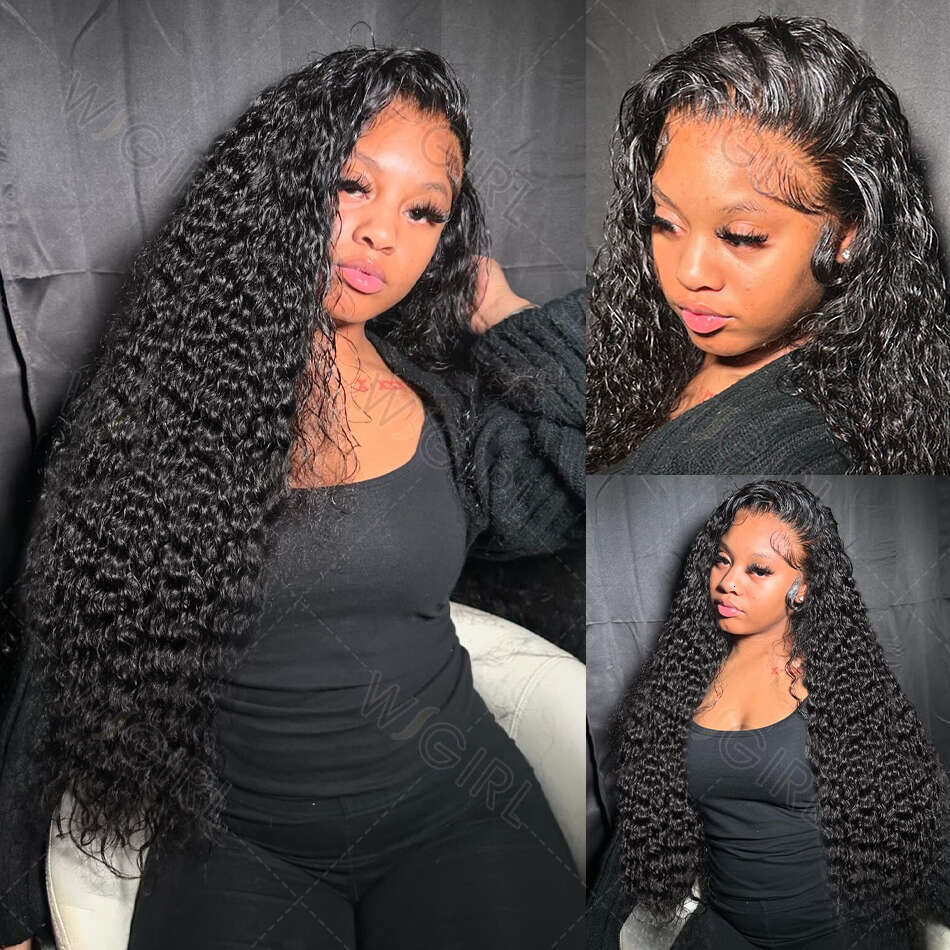 Loose Deep Wave Lace Frontal Wigs Brazilian Inch Curly Water x HD Front Wig Closure For Women