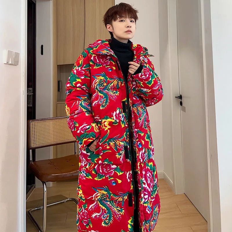 30°Mens 2023 Winter Thick Warm Windproof Hooded Parka Coat Men Women Fashion Oversize Jacket ParkaMale quilted coat 241024