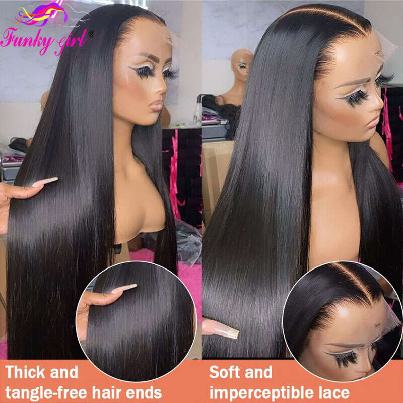 X Lace Frontal Human Hair Wig straight Wigs Brazilian Straight Front For Women Closure Cheap