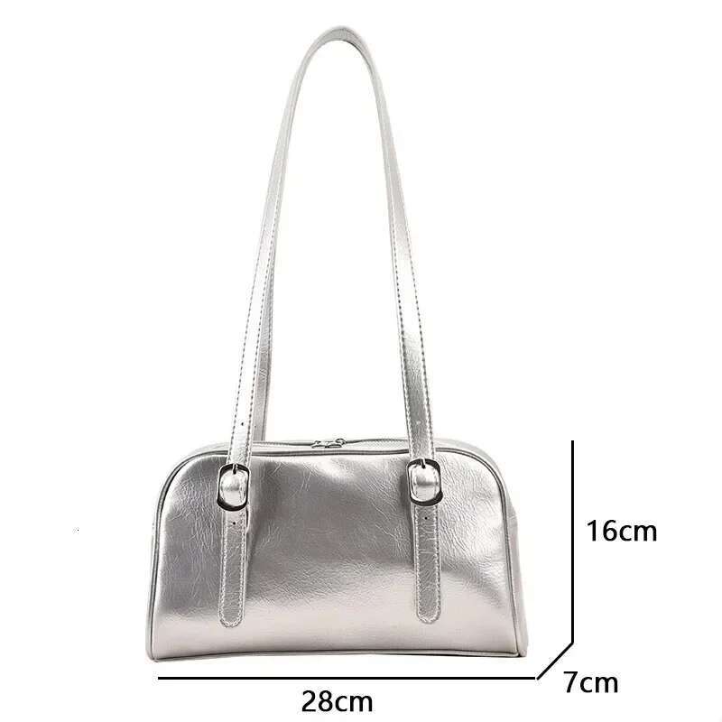 Commuter Green Shoulder Bags for Women 2025 Designer Handbags Pure Color Causal Big Capacity Pillow Underarm Bag
