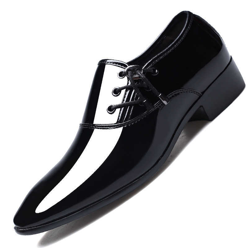 Men Dress Shoes New Pointed Leather Shoes Mens Business Dress Shoes Mens Bright Face Casual Shoes Wedding Dressing Shoes 241009