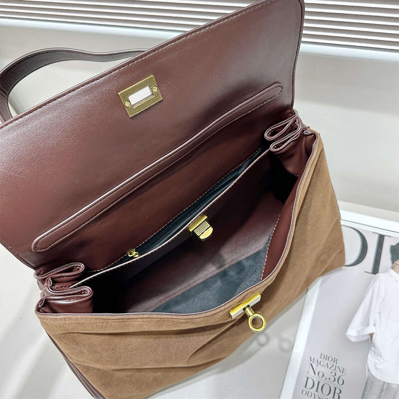 Fashion Women Handbags Brand Retro Suede Leather Totes Lady Shoulder Bags Crossbody Bag Adjustable Strap Clutch Purse