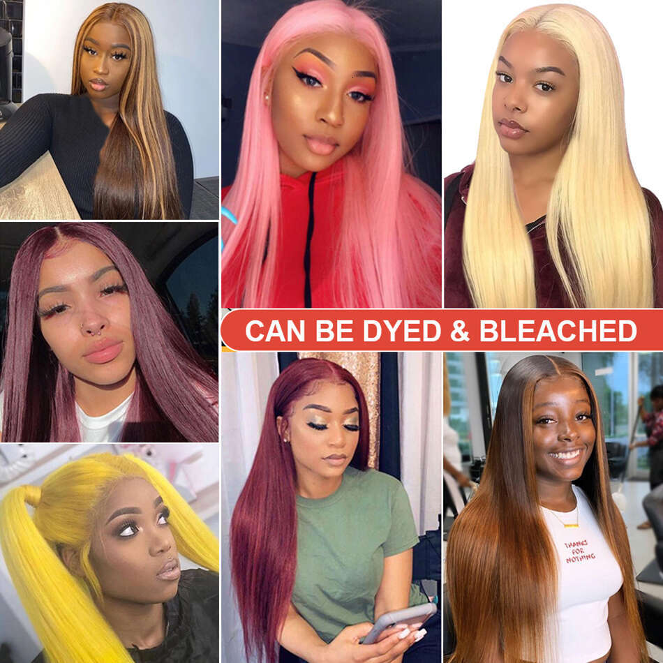 x HD Transparent Lace Front Human Casslow Hair Wigs For Women Pre Plucked Brazilian in Straight X Closure