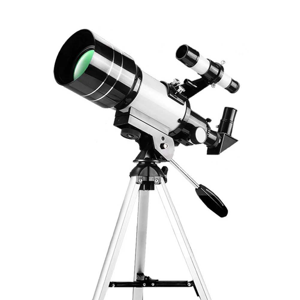 Travel Telescope 300mm Portable Telescope 70mm Aperture Refractor Astronomical Refracting Telescope for Astronomy BeginnersXJ241028