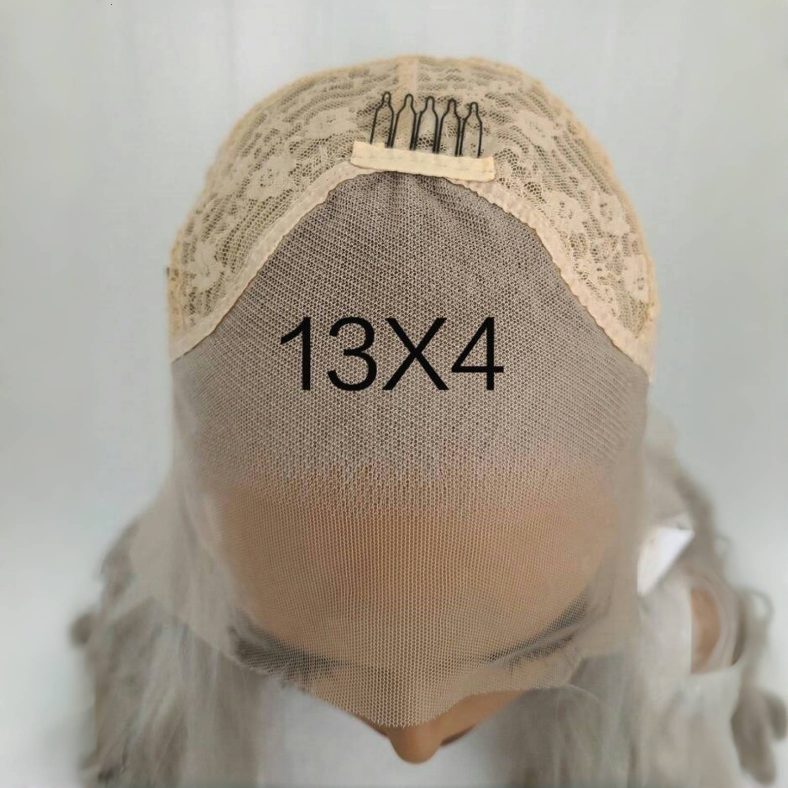 Sier Grey Deep Curly Synthetic Gray Front Wig Natural Wavy Colored Hair 13X4 Lace Frontal Wigs for Women Party
