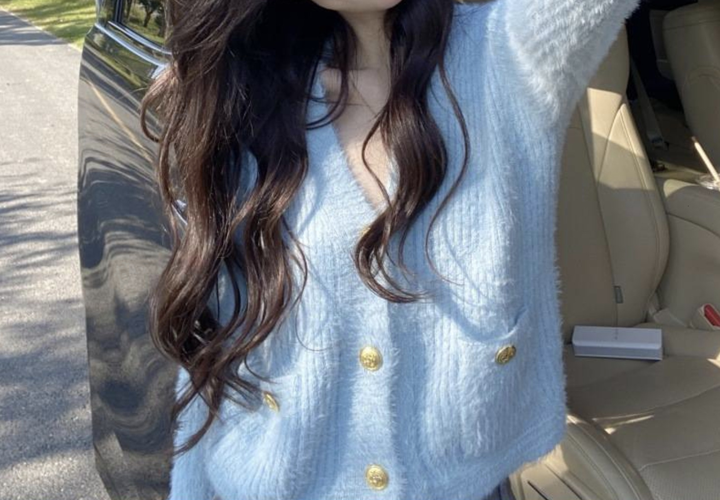 Xiaoxiangfeng Imitation Mink Fur Short Sweater Jacket For Women Autumn Winter New Style Gentle And Lazy Knit Cardigan Top F1028#38