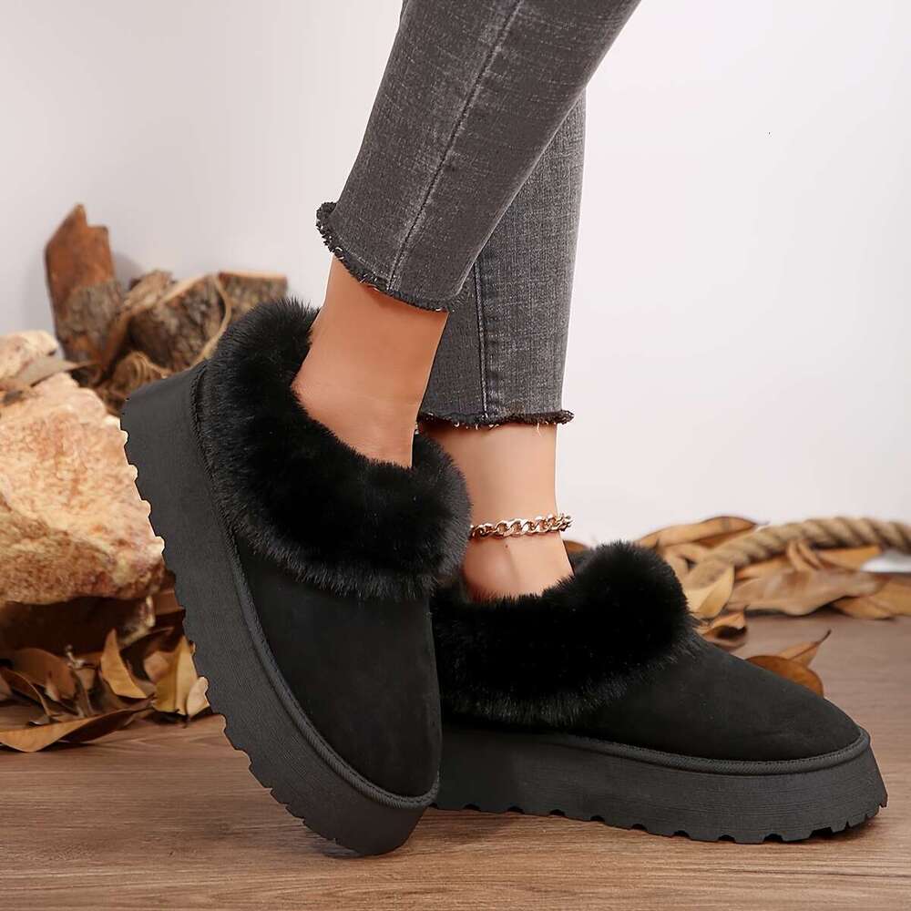 Cozy Fluffy Snow Women Soft Plush ed, Non-Slip Platform Sole, Warm Winter Boots with Comfortable Fit Stylish Design - Perfect for Cold Weather and Out