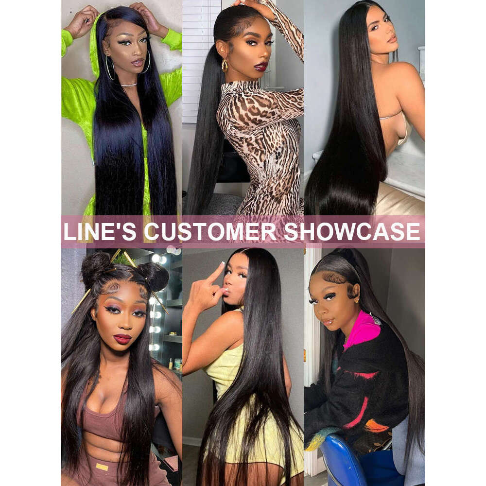 High Density HD Lace Frontal Wig x Human Hair Brazilian Straight Wigs For Women Preplucked
